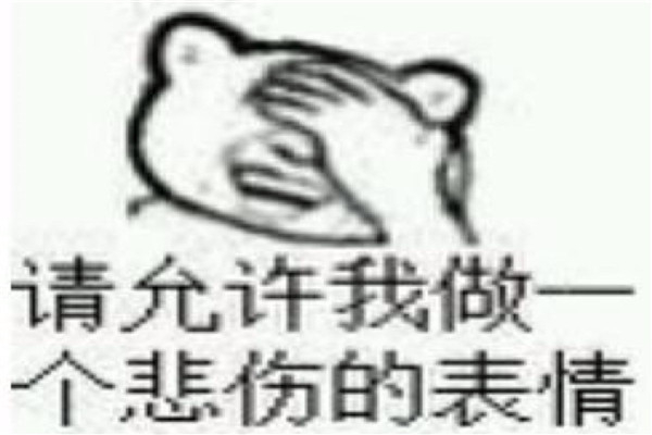 请允许我做一个悲伤的表情是什么意思 不行我忍不住了图片出处